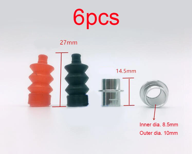 

6Pcs Short Rubber Bellows Radio Box Seals For 1.8/2mm Servo Push Rod Rudder Parts For DIY RC Boat Model/Brushless Speedboat