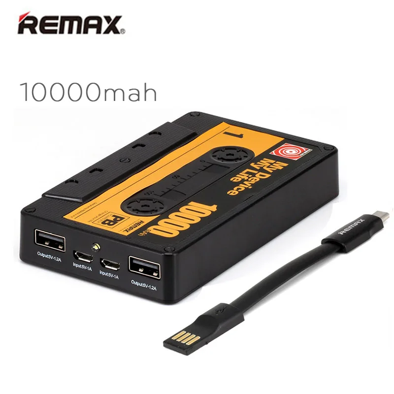 Reamx 10000 мАч Внешний аккумулятор USB Powerbank для iphone Samsung стильный внешний зарядка