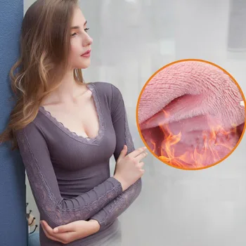 

Autumn and winter new body underwear ladies thick body shaping lace mesh long sleeve warm single jacket