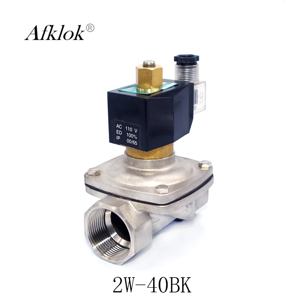 Обычно открытым 1,5 дюймов воды Нержавеющая сталь электромагнитный клапан 220V 110V 24 В