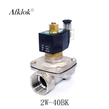 Обычно открытым 1,5 дюймов воды Нержавеющая сталь электромагнитный клапан 220V 110V 24 В