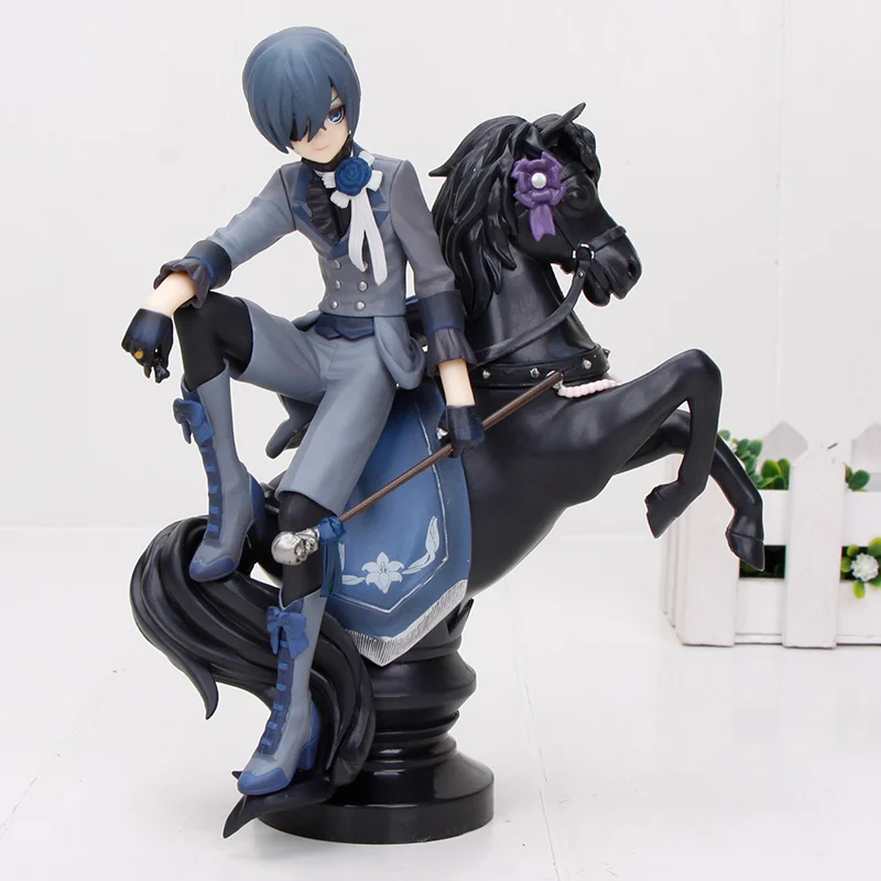 

18cm Anime Black Butler Book of Circus Kuroshitsuji Ciel Sebastian Michaelis PVC Action Figure Collectible Model Toy