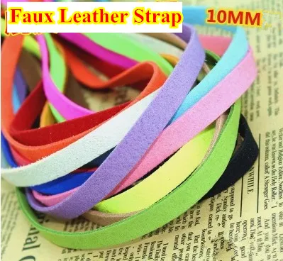 

20 colors 10mm*2mm faux leather string suede cord/lace/strip DIY thong jewellery necklace bracelet free shipping 20m