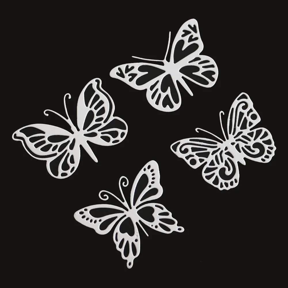 

4pcs Butterfly Metal Cutting Dies for DIY Fustelle Metalliche Per Scrapbooking Embossing Paper Cards Making Decor Crafts Stitch