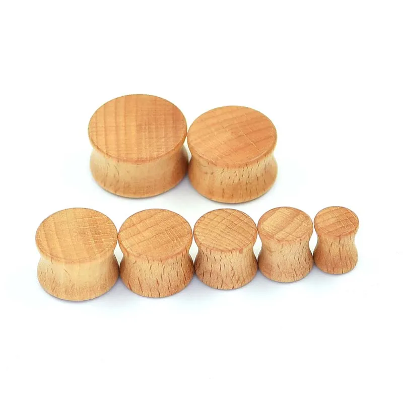 Ear Expanders Organic Wood Wooden Plug Ear Double Flare Saddle Flesh