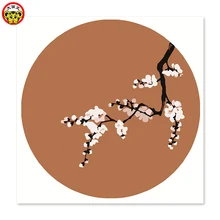 Белая слива нарисованная на холсте Цифровая живопись известные картины Абстрактная живопись цветная гитара