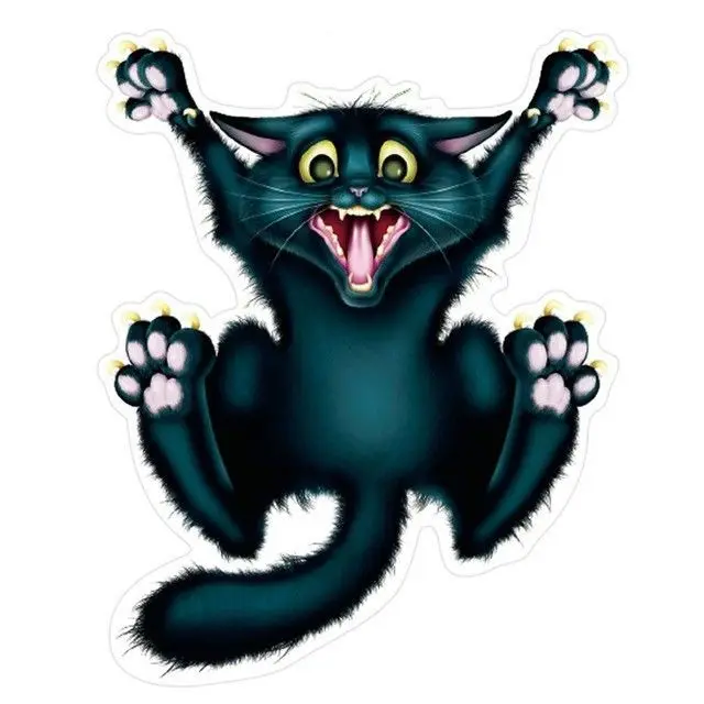 

New Car Styling Funny Sticker Decal Cool Cat Auto Window 3m Vinyl Wrap