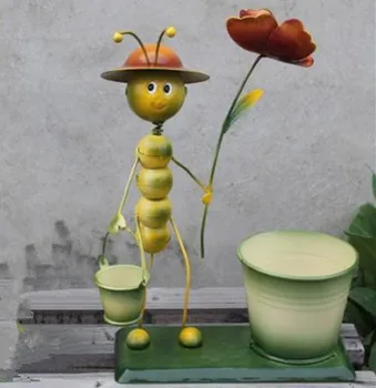 

Iron Flower Pot Plant Pot Planter Cartoon Metal Bucket 26*8*20CM