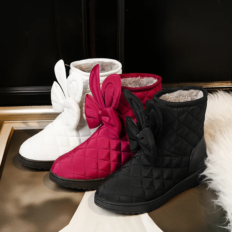 Женские ботинки; теплые зимние ботинки на меху; модная женская обувь; ботильоны на платформе со шнуровкой; водонепроницаемые зимние ботинки; нескользящая женская обувь
