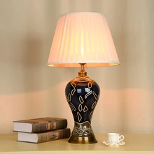 Винтажная китайская спальня гостиная Свадебная настольная лампа Цзиндэчжэнь фарфоровая Керамическая Настольная лампа декоративная настольная лампа Производитель