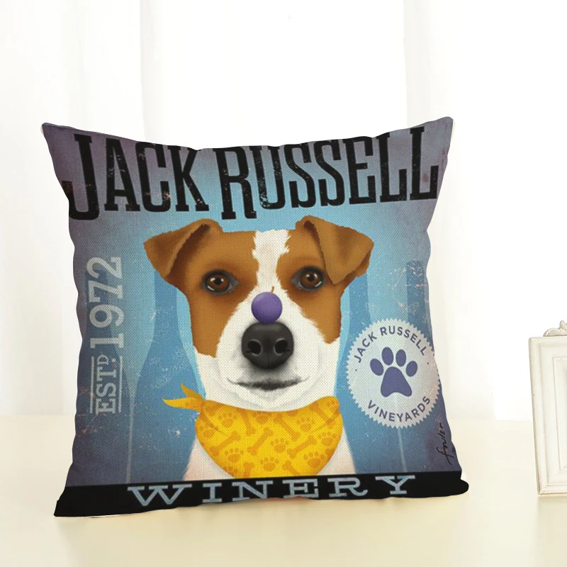 Домашний декор Cojines Pet Dogs чехол для диванных подушек наволочка высокого качества хлопковый текстиль с принтом мультяшный Стиль квадратные Fundas