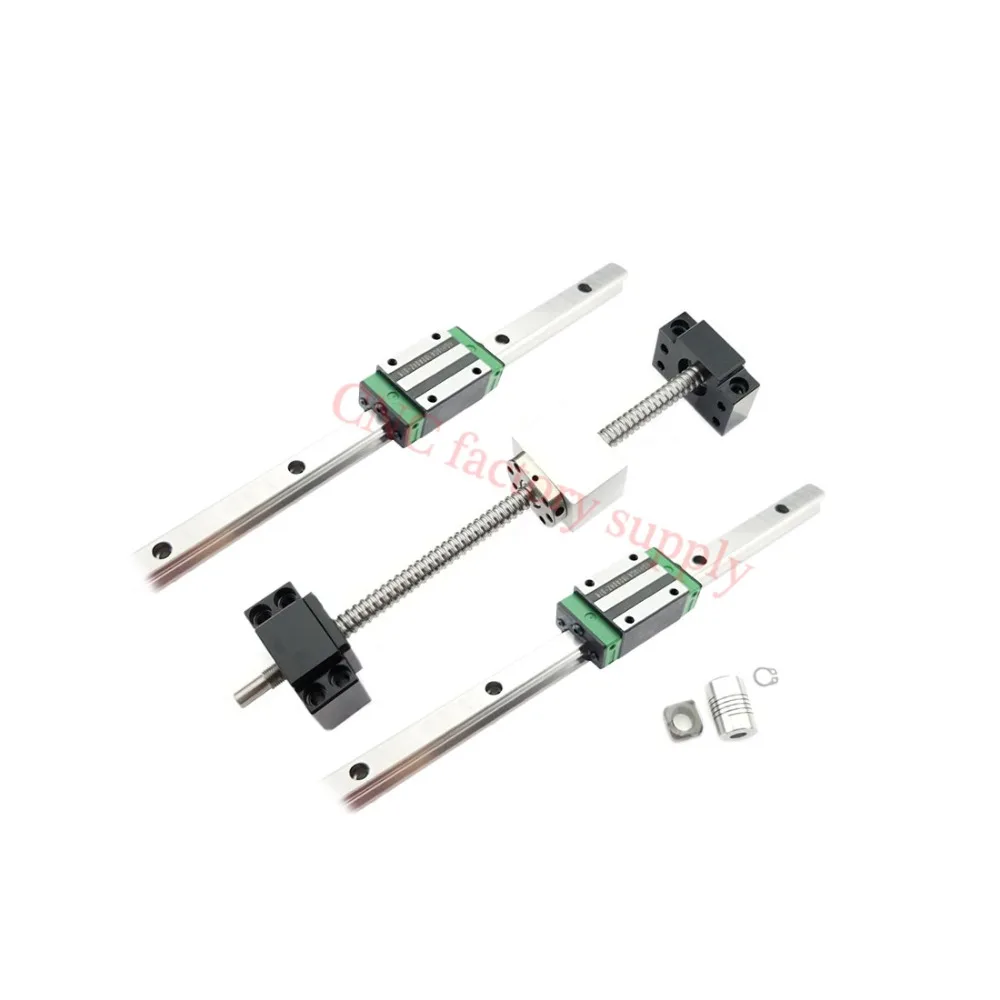 

3D print parts CNC router SFU1204-L-200mm300mm400mm ballscrew set+HGR15 linear rail+HGH15CA carriage or HGW15CA block