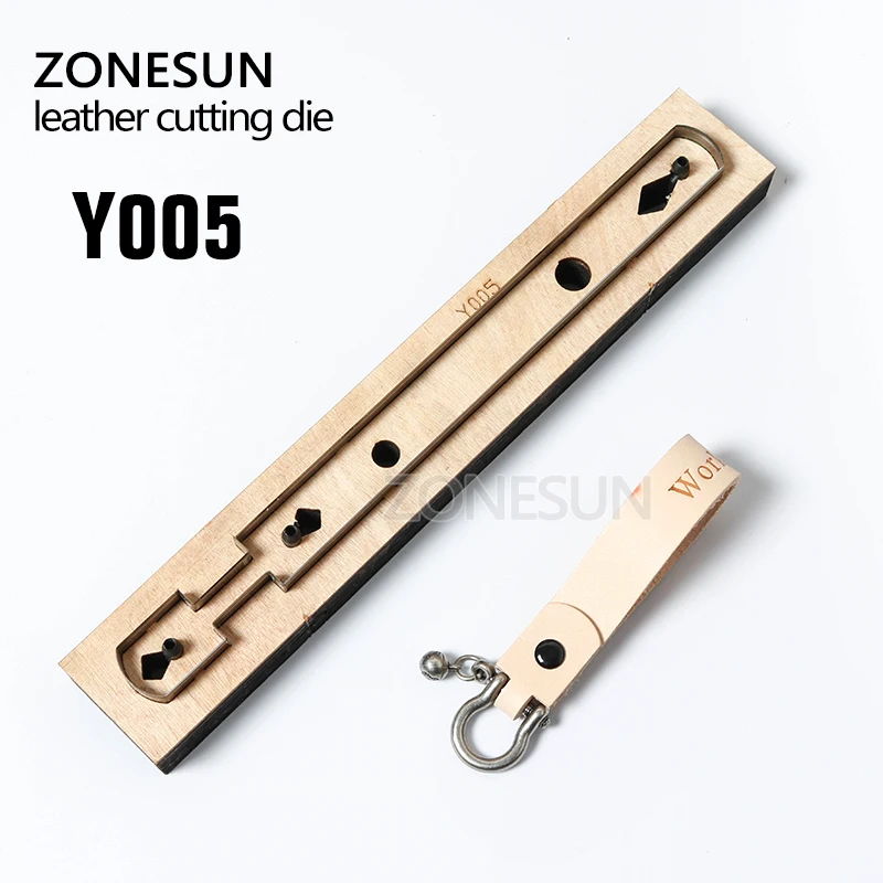 ZONESUN заказной кожаный режущий станок для рукоделия DIY брелок деревянный