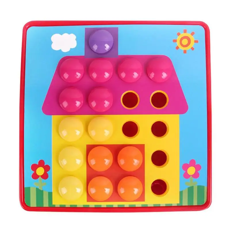 Пазлы игрушки для детей фоторобот мозаика гриб кнопки комплект