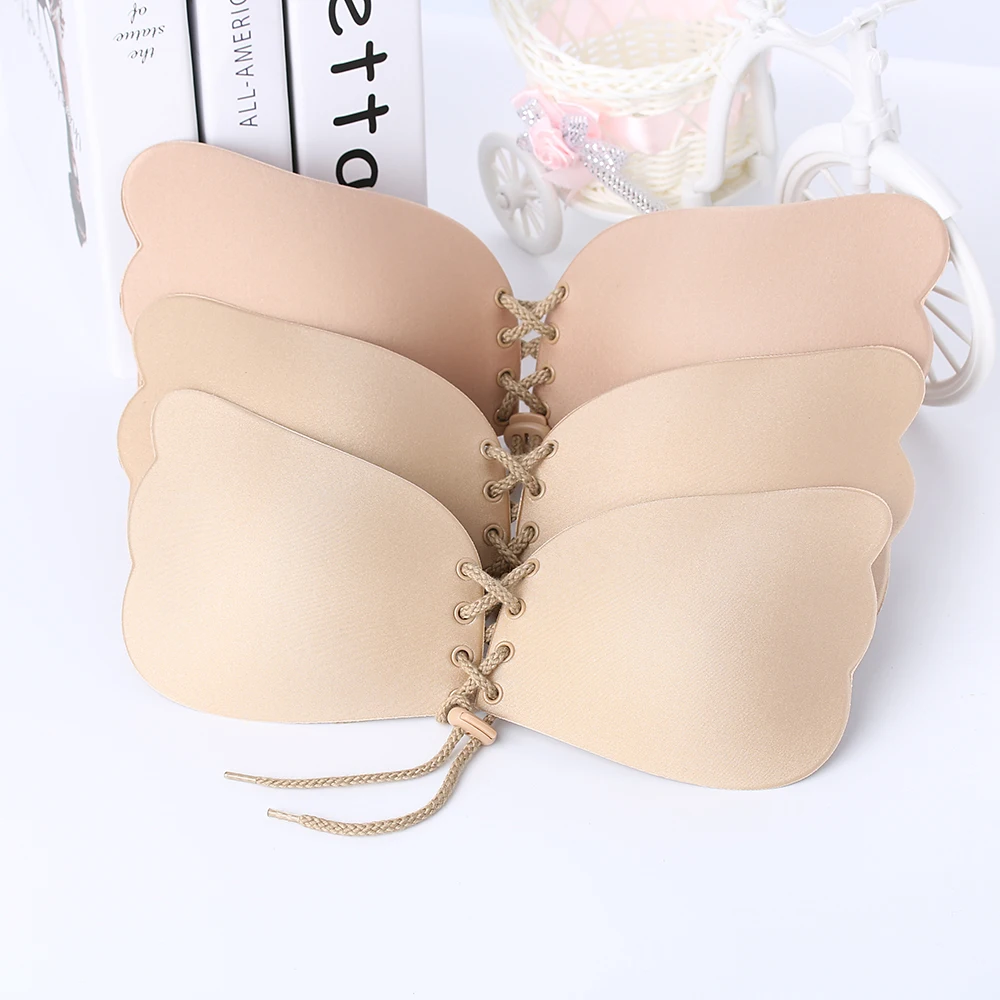 

1 PC Adjustable Breathable Silicone Push-Up Strapless Backless Breast Lift Self-Adhesive Gel Magic Stick Invisible Bra 2 Color