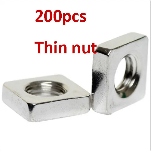 porcas finas quadradas de aco inoxidavel din 01
