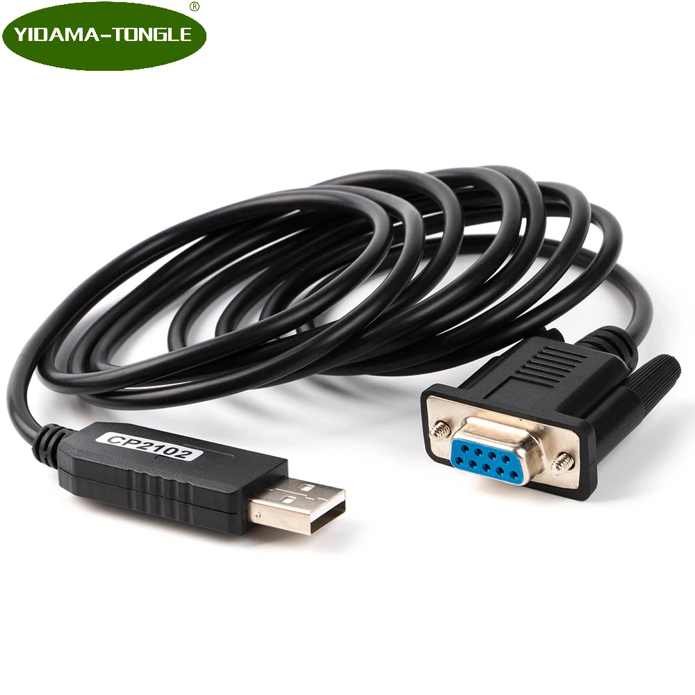 USB RS232 직렬-DB9 암 어댑터 컨버터 CP2102 널 모뎀 또는 터미널 장치 케이블 지원, win7, 8, 10, xp, 안드로이드, 맥 등