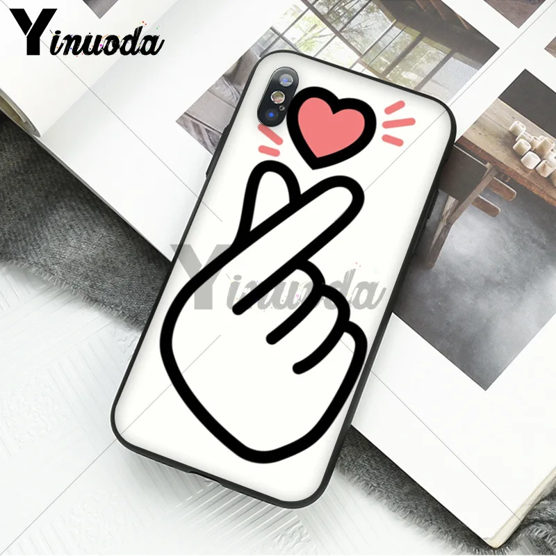 Love on the finger kpop heart