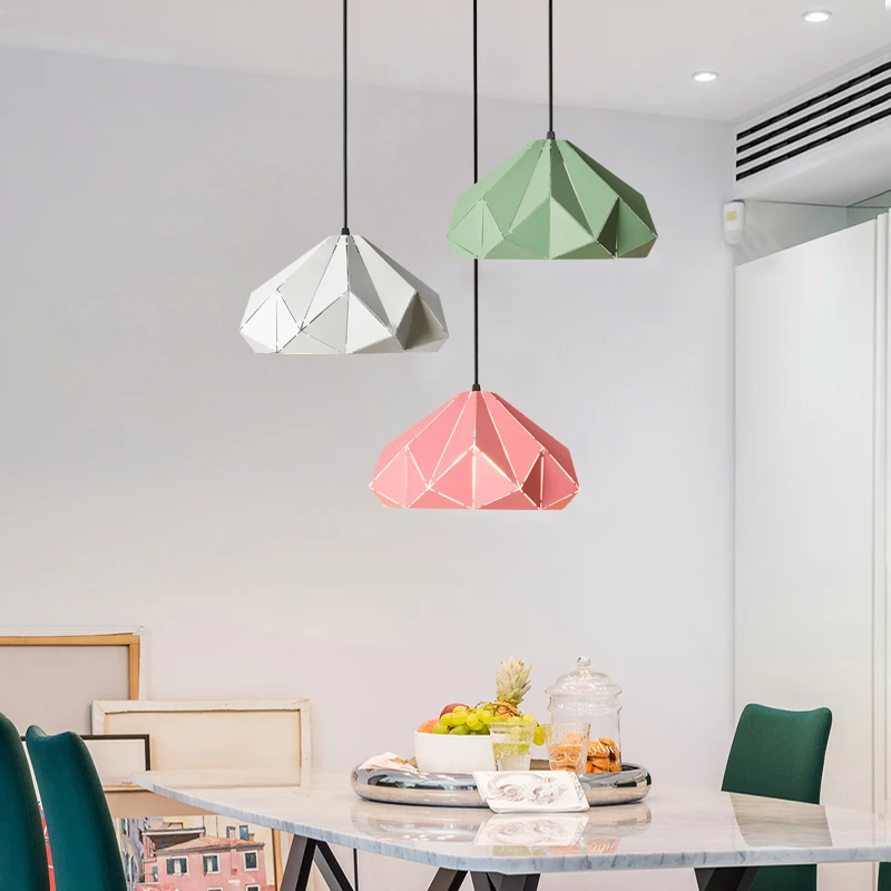 Eusolis подвесные светильники meedijzeren Polygon полые Droplight Decoratieve Home Verlichting для
