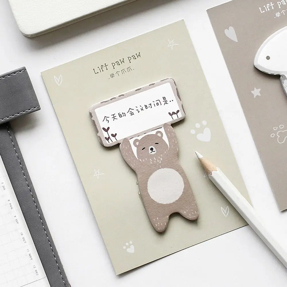 

1pc Cute Cartoon Animal Memo Pads Kawaii Sticky Notes Planner Stickers Writing Memo Pads Stationery School Office Supplies
