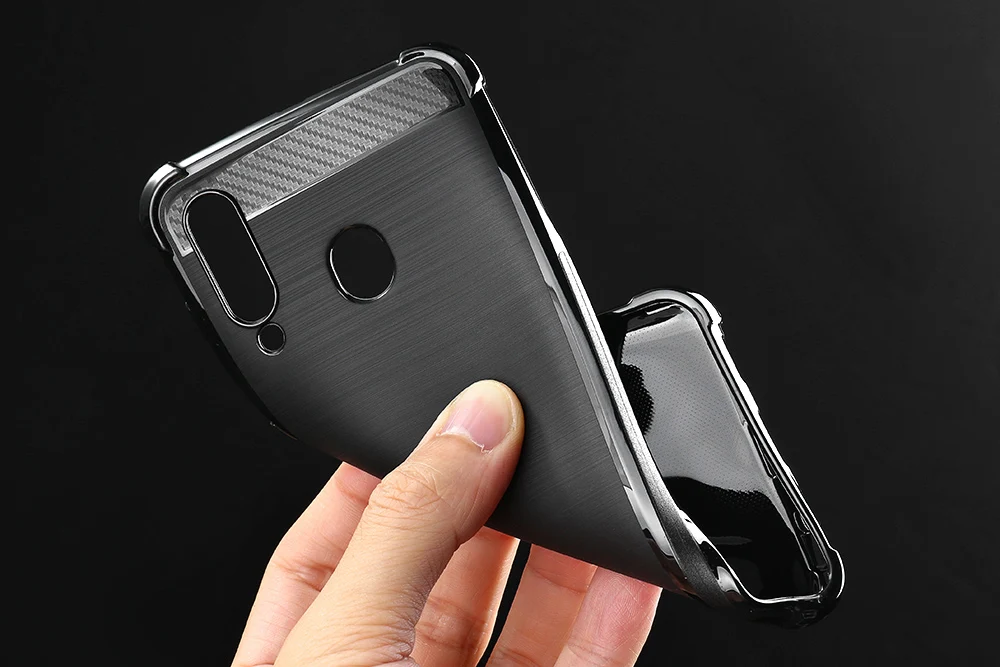 For Samsung A60 Case Silicone Rugged Armor Soft Cover Case For Samsung Galaxy A60 SM-A606F/DS SM-A6060 6.3\