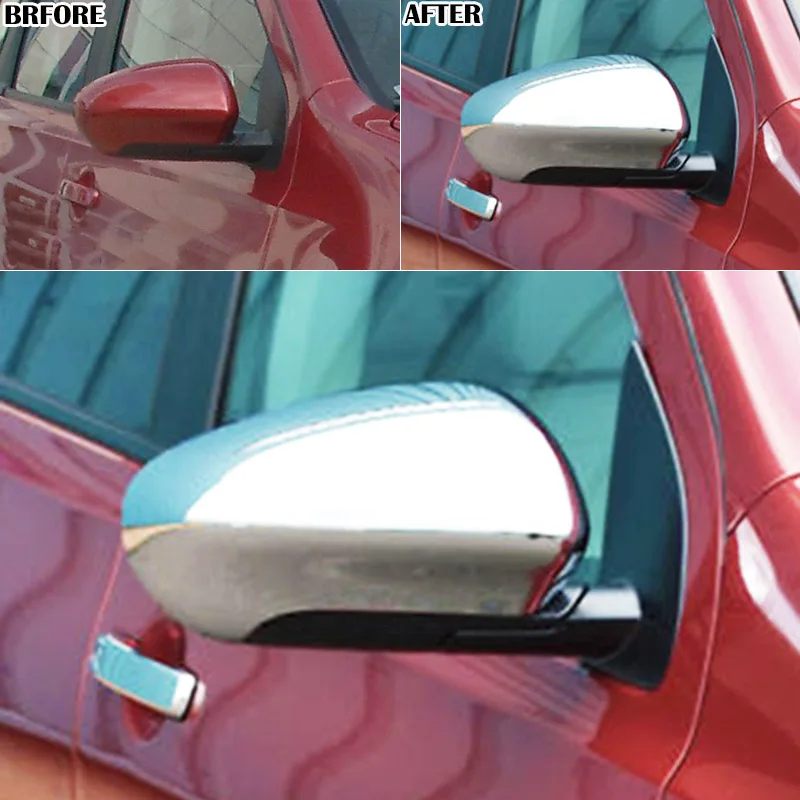 Для Nissan Qashqai/+ 2 2007 2008 2009 2010 2011 2012 2013 Chrome Боковая дверь Зеркало заднего вида крышка литья отделкой стайлинга автомобилей