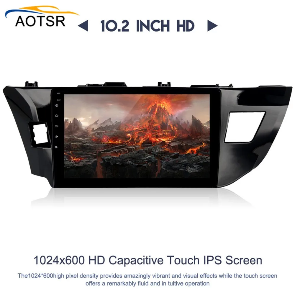 Clearance 10.2" Android 8.0 Car GPS Radio Player head unit for Toyota Corolla 2014 2015 2016 with OCta Core 4GB+32GB Autostereo Multimedia 3