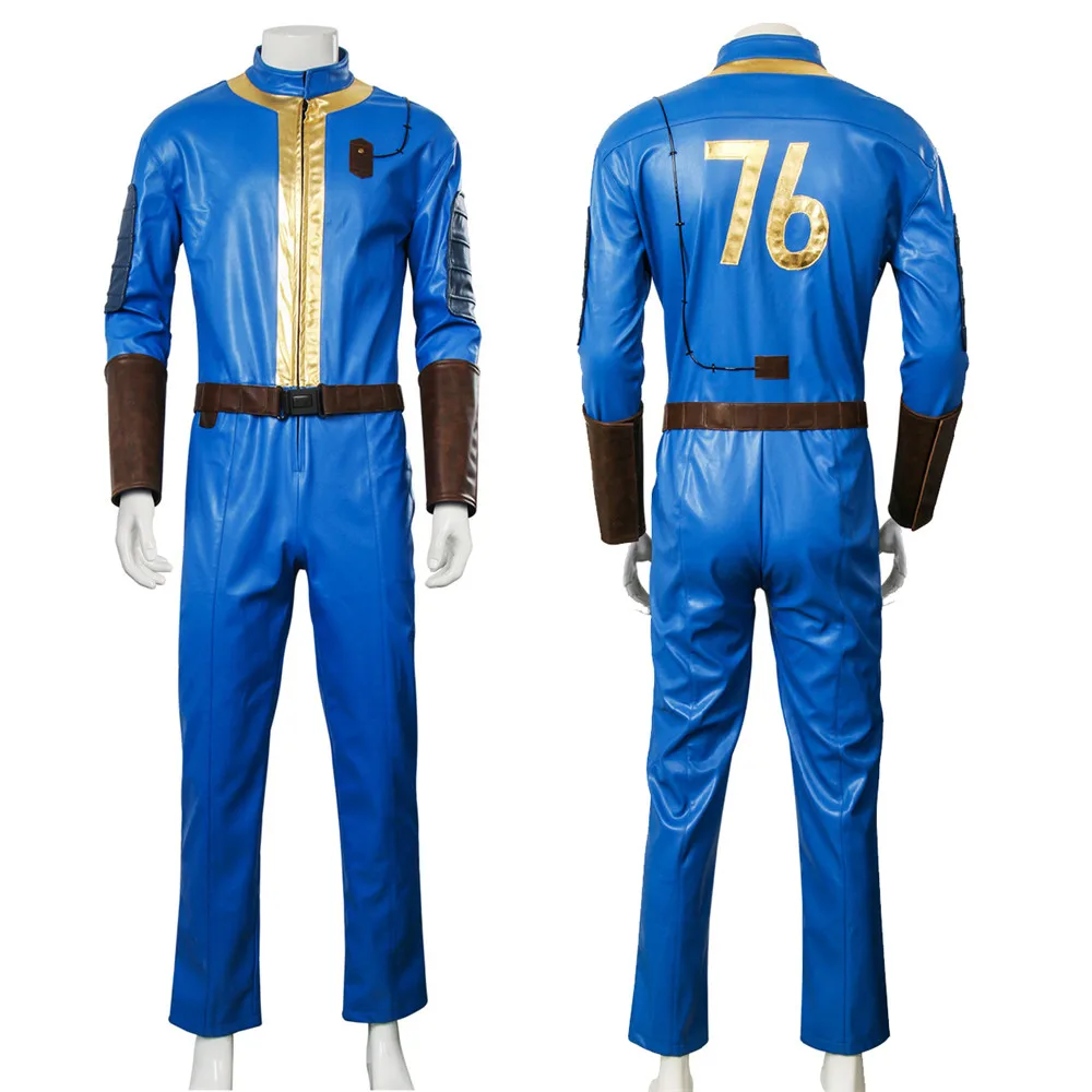 

2018 Game Fallout 4 Fallout 76 Vault 76 PC Cosplay Costume Sole Survivor Suit Zentai Jumpsuit Halloween Carnival Cosplay Costume