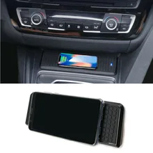 Para bmw série 3 f30 f31 f82 f32 f34 f36 qi carregador sem fio do carro módulo de carregamento rápido suporte copo painel acessórios para iphone