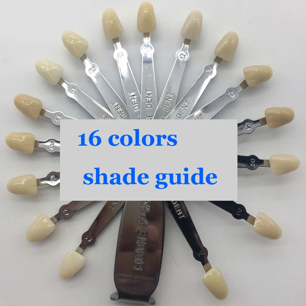 Dental lab,Hu'ge 16 colors shade guide, good quality,Rotary style