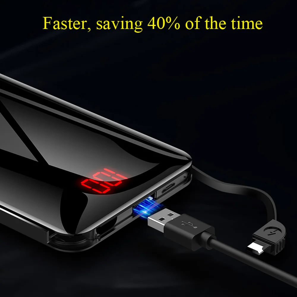 Tollcuudda 10000 мАч запасные аккумуляторы для телефонов быстро 2 Usb зарядка сокровище Mi