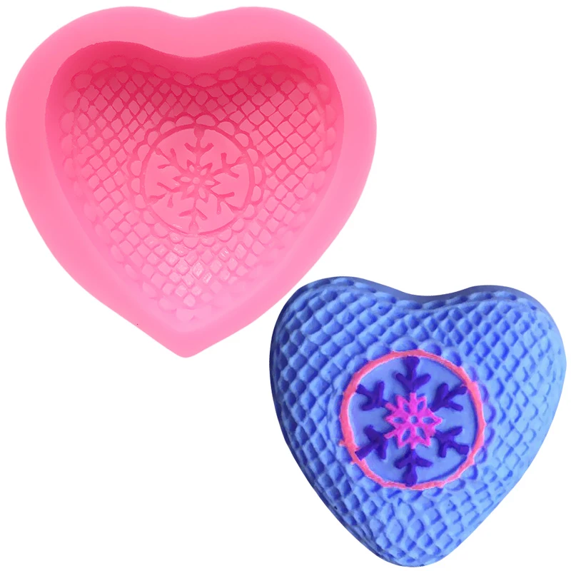 

3d Love Shape Silicone Mold Chocolate Molds Cake Decorating Tools DIY Baking Snowflake Fondant Soap Mould Silicon Form for Cakes