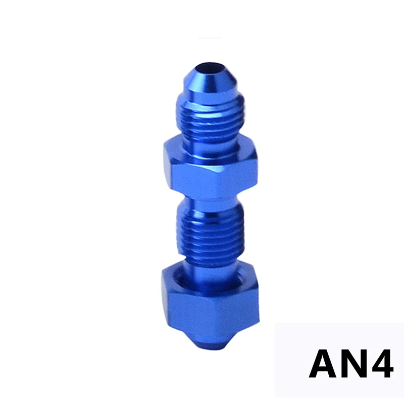 Злой energy-AN3-AN16 анозированный алюминиевый прямой мужской резьбовой термоперемычка расклешенные фитинги с разъемы с гайками конец шланга синий - Цвет: AN4
