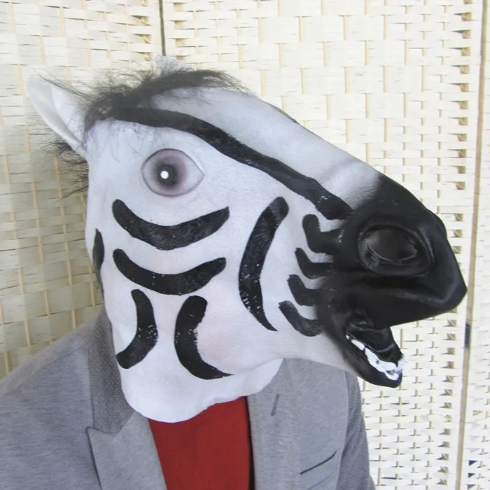Horse Mask Scary Costume Party Costume Latex Halloween Masks Festive