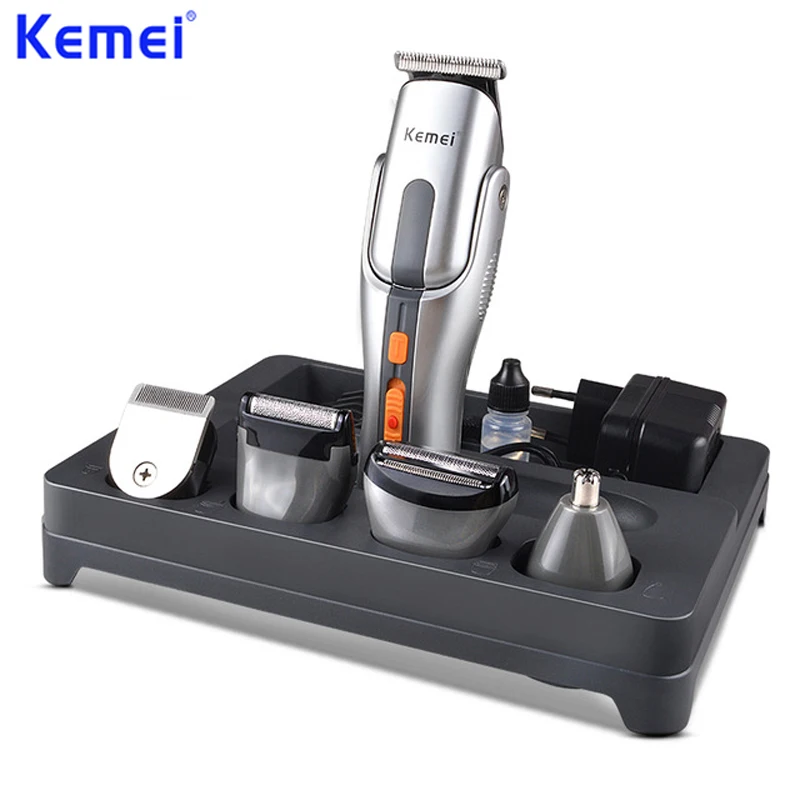 

KEMEI 7 in 1 Waterproof Electric Hair Clipper Beard Trimmer Shaver Razor Rechargeable Hair Cutting Machine barba masculina BT276