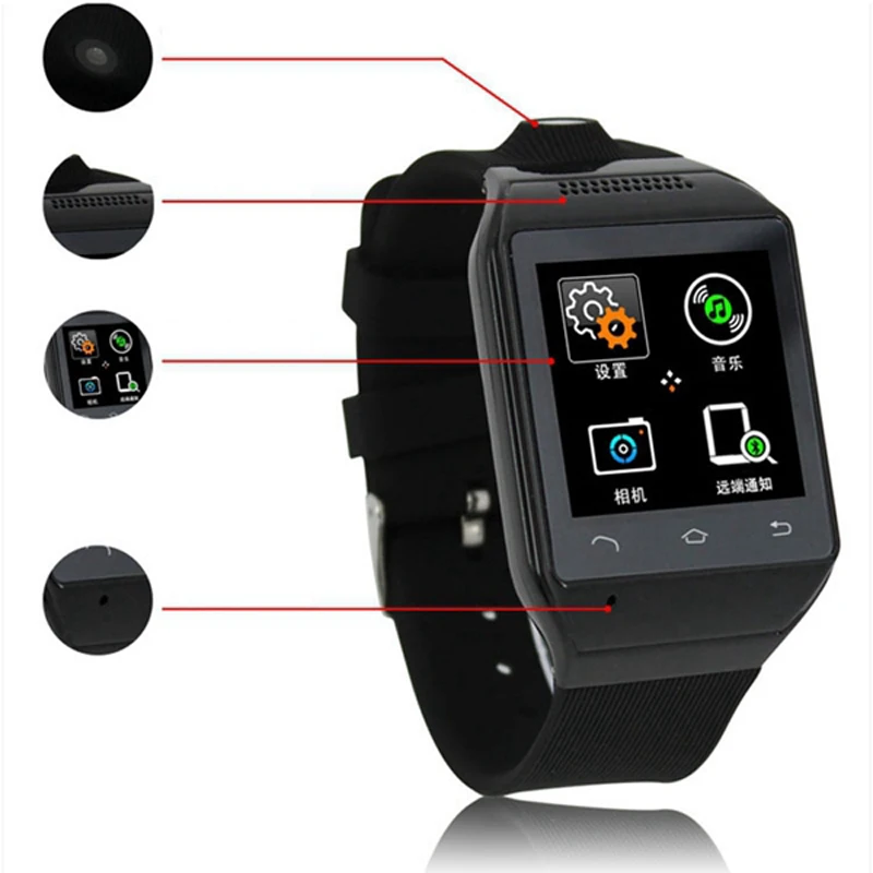 

Smartphone Watch S19 Bluetooth Smart Watch 1.54 Touch Screen Wristwatch For Samsung Xiaomi iPhone with 8GB TF Card Headphone