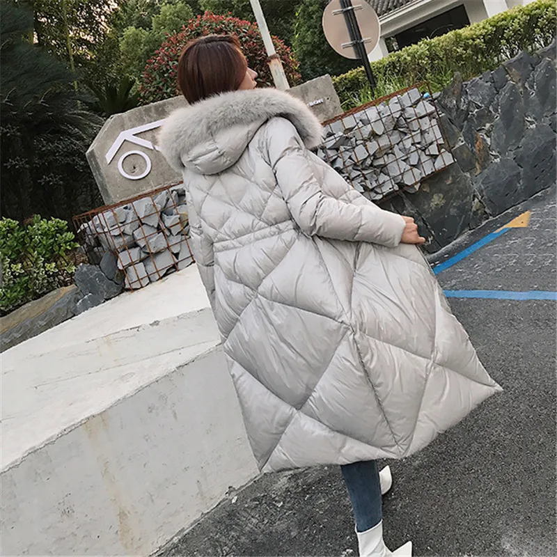Women Long Jackets Autumn Winter parkas 2018 New Down Jacket Women Coats High Quality Duck Down Outerwear Fox fur collar NO769