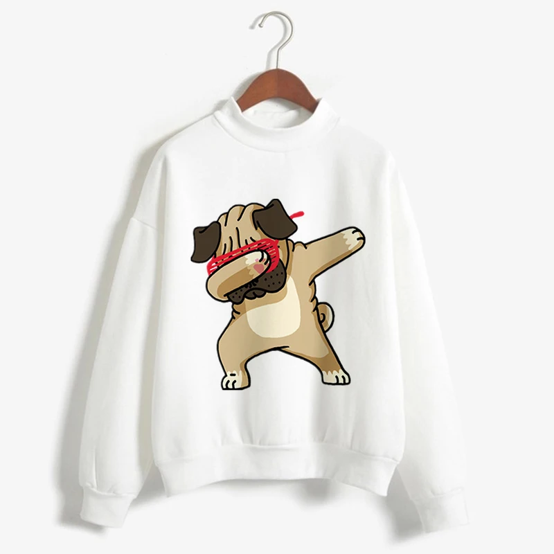 

Hoodie Harajuku Kawaii Dabbing Tops Hoodie Long Sleeve Animal Printed french bull Funny Pullovers Women Clothes 2019 Sweatshirts