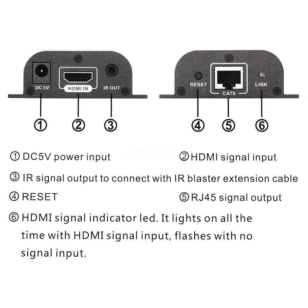 10 세트 3D 1080P HDMI 호환 네트워크 익스텐더 케이블 IR Cat6/6A 이더넷 케이블 60M