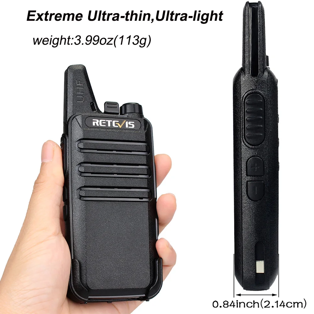 2pcs Mini Walkie Talkie Retevis RT22 2W UHF 400-480MHz 16CH CTCSS/DCS TOT VOX Scan Squelch Two Way Radio Communicator A9121A 2pcs Mini Walkie Talkie Retevis RT22 2W UHF 400-480MHz 16CH CTCSS/DCS TOT VOX Scan Squelch Two Way Radio Communicator A9121A
