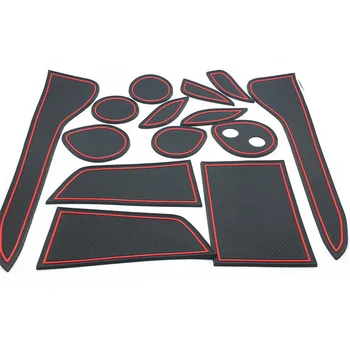 

for Toyota C-HR chr 2016 2017 Gate Slot Pad Door Groove Mats Anti-Slip Storage Tank Pad Cup Mats Non-Slip Mats Car-Styling