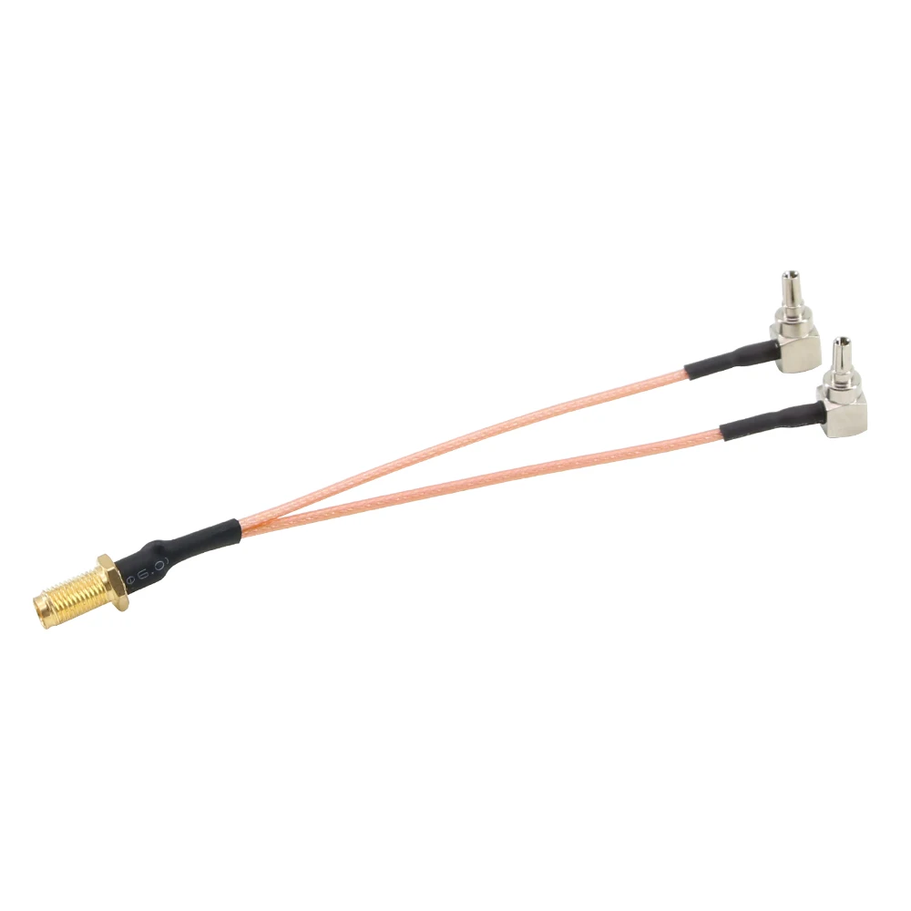 SMA Female to Y type 2 X TS9 Male/CRC9 Male/MCX Male Connector Splitter Combiner Cable Pigtail RG 316 15CM 20CM 30CM