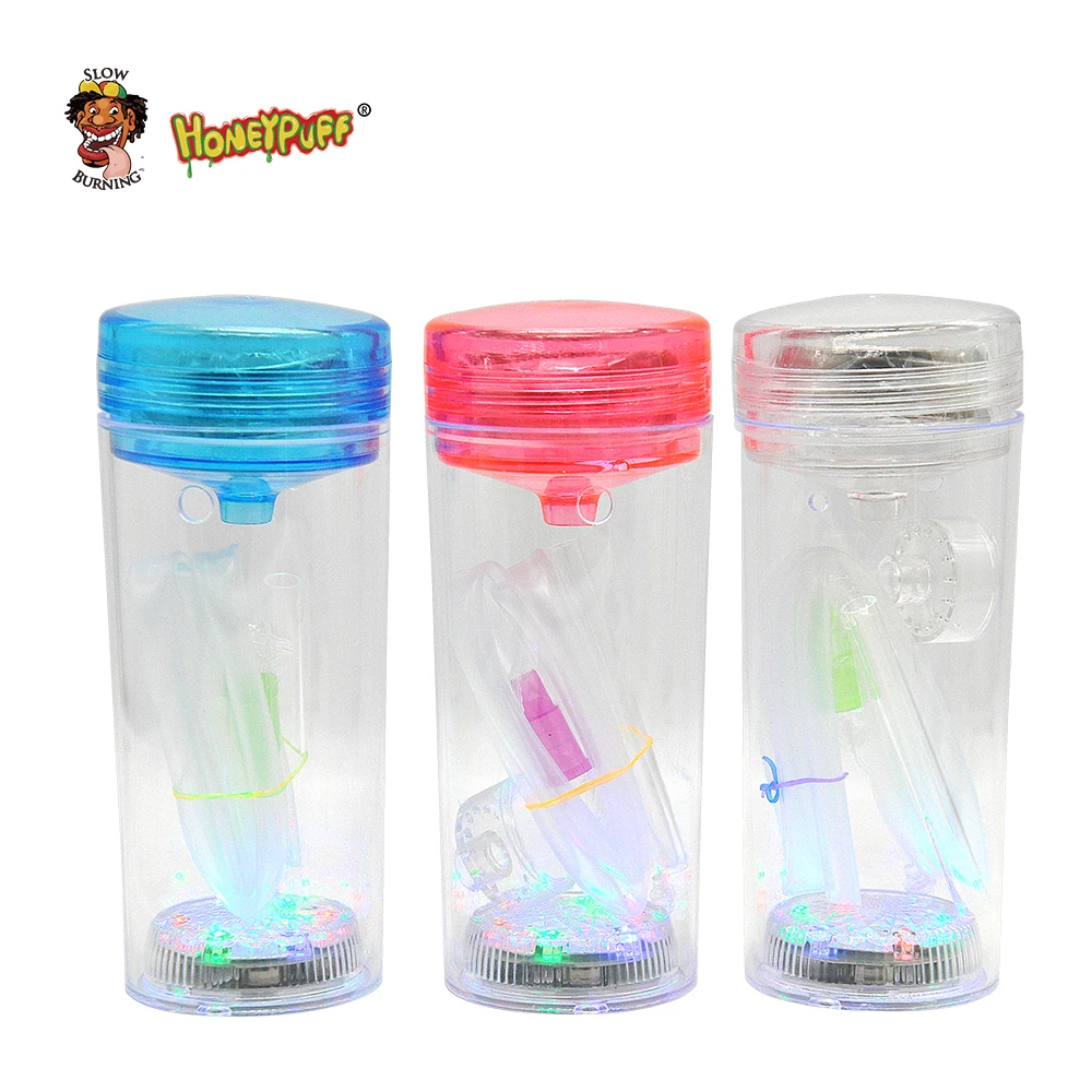 

New Arrive Plastic Bottle Shisha Hookah With LED Light And Silicon Hose Nargile Hookah Smoking. Color Random