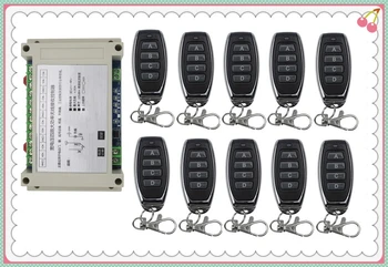 

Wide voltage DC12V 24V 36V 48V 4CH 30A RF Wireless Remote Control Relay Switch Security System Smart home & 10* Transmitter