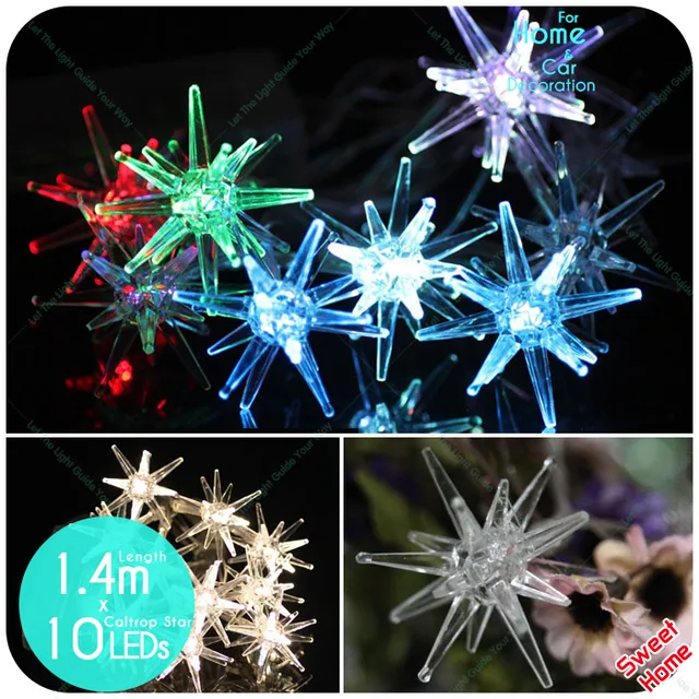10 Leds Caltrop Star Led Light Lighting For Christmas Garden Party 10 Leds Caltrop Star Led Light Lighting For Christmas Garden Party Diy Lights Decoration String Patio