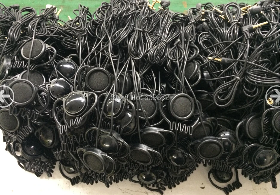Linhuipad Touring Single Side headsets Single Earhook Helmet 3 5mm MONO Earphones cord 1 2M