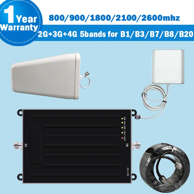 Mobile Signal Booster 800+900+1800+2100+2600mhz E GSM DCS UMTS LTE full