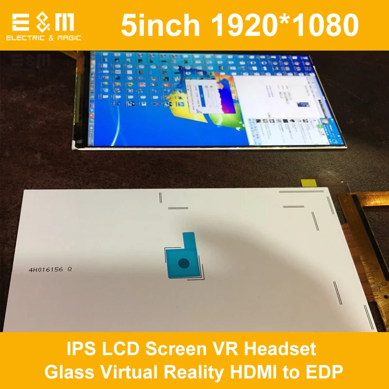 E & M 5 дюймов 1920*1080 ips ЖК-дисплей Экран VR гарнитура Стекло виртуальной реальности HDMI к EDP CV1 носимые 1440 P DIY LS050T1SX01 Дисплей