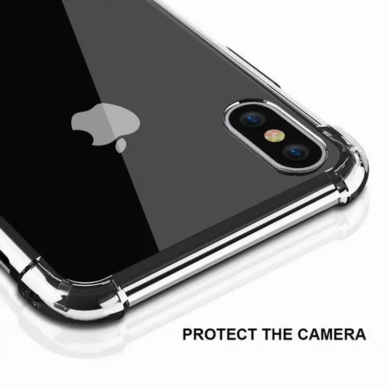 Прочный бампер для iPhone X 8 Plus Гибридный Мягкий ТПУ силиконовый прозрачный защитный чехол для телефона чехол для iPhone 7 Plus 6 6 S Plus