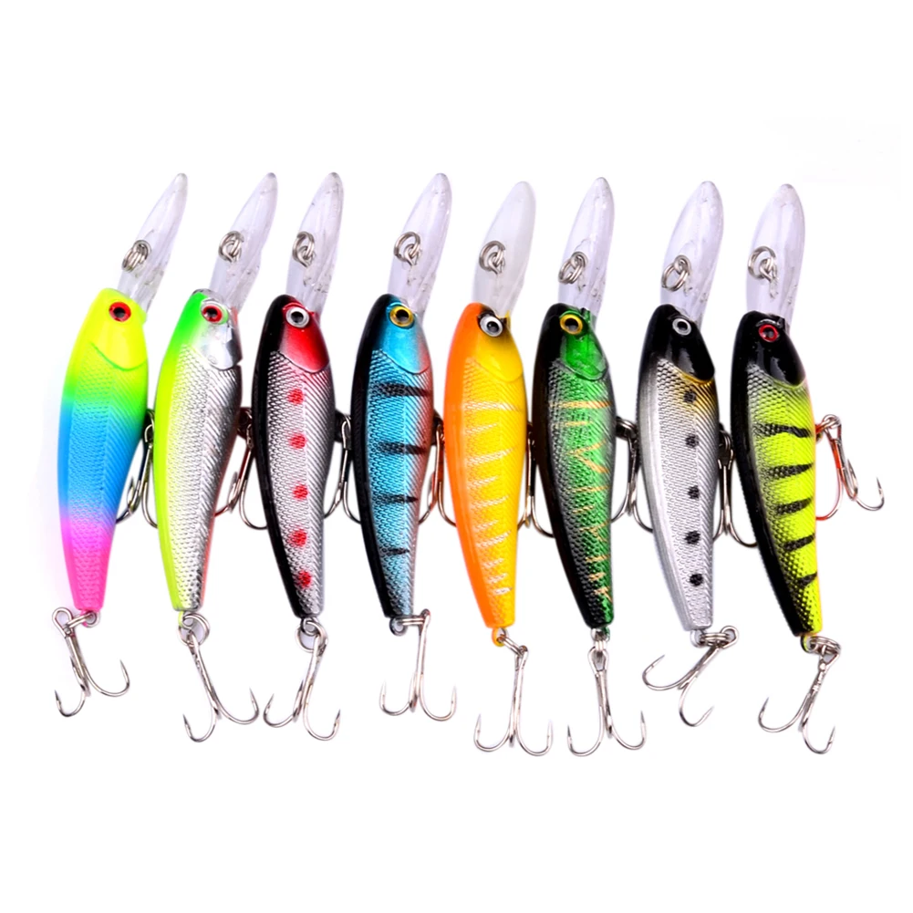 

Good deal-8pc top PROBEROS Design Fishing Lures 8 colors 3.6"-9.14cm/0.291oz-8.25g fishing bait with #6 hook 8pcs/lot fishing